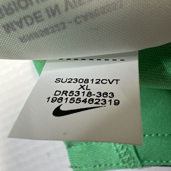 Nike Dri-FiT Tiger Woods ADV Striped Golf Polo XL Spring Green Yellow NEW $90 - Picture 12 of 15